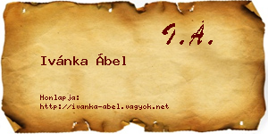 Ivánka Ábel névjegykártya